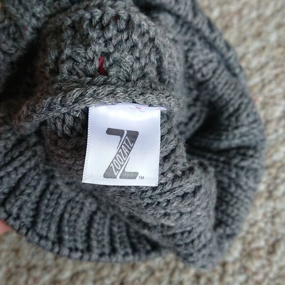 Gray and Garnet gamecock Knit Beanie Pom Pom -  ZooZatz - Picture 8 of 11